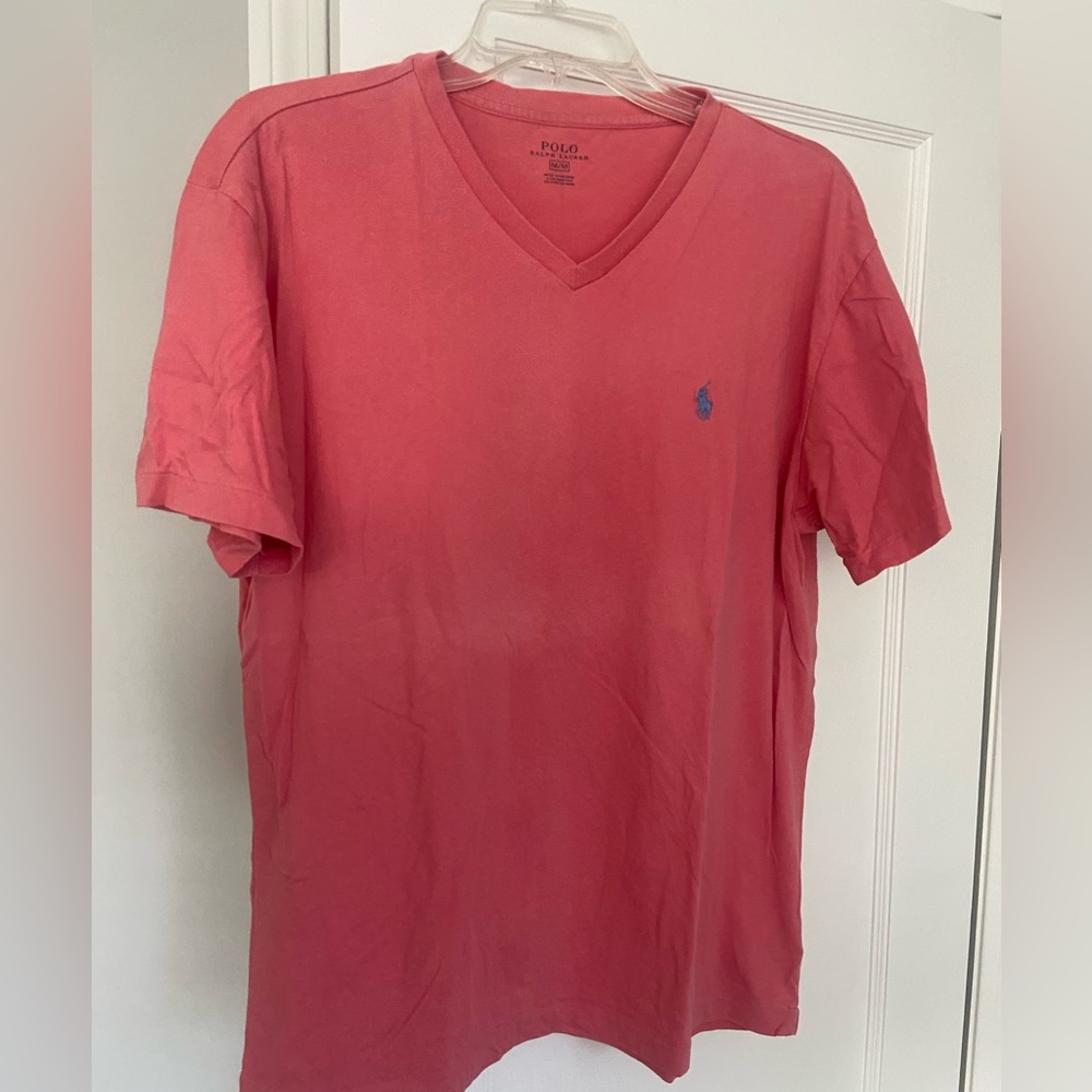 Polo V neck, salmon men’s size M